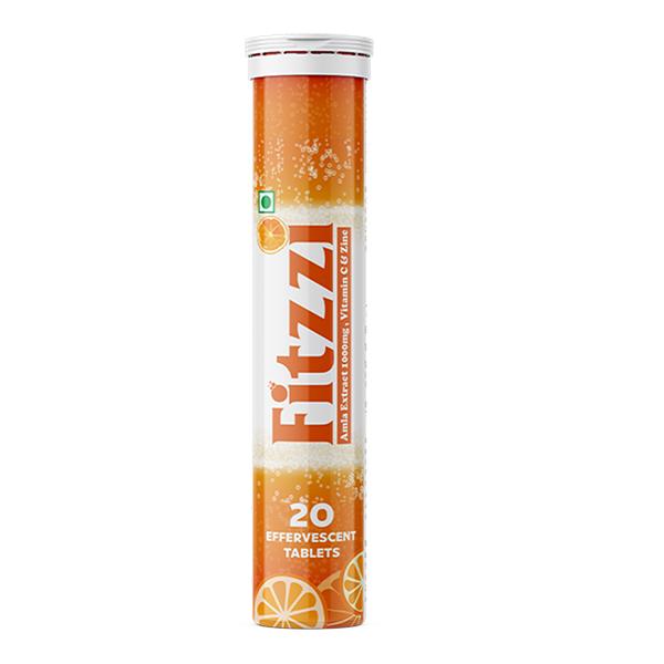 Netmeds | Fitzzi Amla Extract Vitamin-C & Zinc Effervescent Tablet 20's