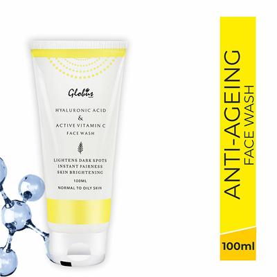 Globus Naturals Hyaluronic Acid And Vitamin C Anti - Aging Face Wash 100 ml - Perfumes (Edt/Edp)