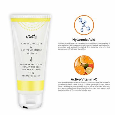 Globus Naturals Hyaluronic Acid And Vitamin C Anti - Aging Face Wash 100 ml - Perfumes (Edt/Edp)
