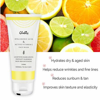 Globus Naturals Hyaluronic Acid And Vitamin C Anti - Aging Face Wash 100 ml - Perfumes (Edt/Edp)