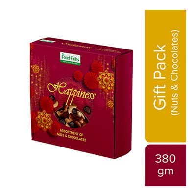 The Food Folks Happiness Gift Pack (Nuts & Chocolate) 380 gm - Skm Siddha
