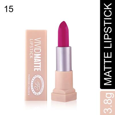 Fashion Colour Vivid Matte Lipstick, 15 Light Violet 3.8 gm - Health Drinks