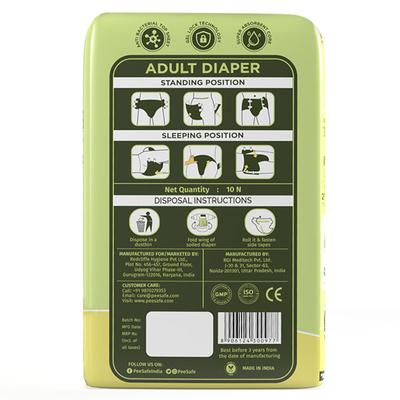 Pee Safe Adult Diaper Medium - Large High Absorbency (pack of 10) 1's - Baby Oral Care
