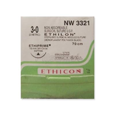 Johnson & Johnson Ethicon Ethilon Non Absorbable Surgical Suture (3-0) (70 cm) (NW3321) 1's - Beard Comb