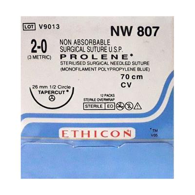 Johnson & Johnson Ethicon Prolene Non Absorbable Surgical Suture (2-0) (70 cm) (NW807) 1's - Beard Comb