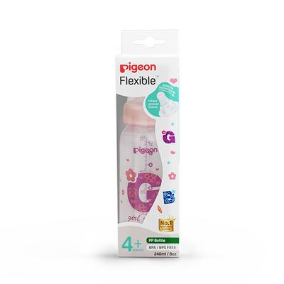 Pigeon Flexible 4+ Months PP Feeding Bottle - Pink 240 ml - Nutritional Supplements