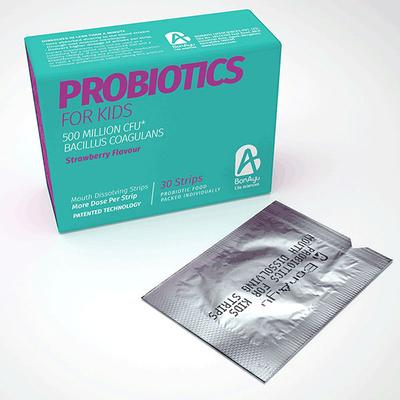 BonAyu Probiotics 500 Million CFU Mouth Dissolving Strips for Kids - Strawberry 30's - Beard Kits