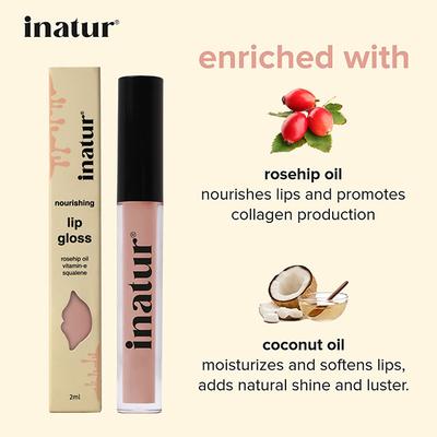 Inatur Lip Gloss - Angelic (L2) 2ml - Diabetes Care (Ayush)