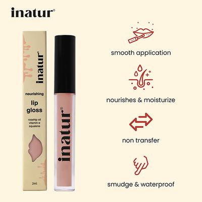 Inatur Lip Gloss - Angelic (L2) 2ml - Diabetes Care (Ayush)