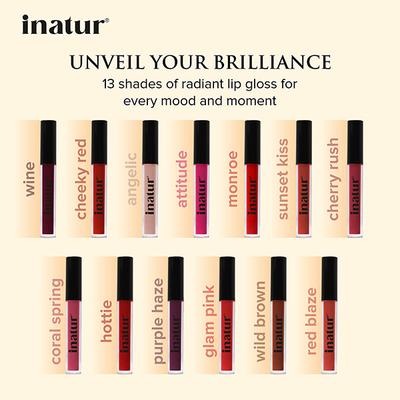 Inatur Lip Gloss - Wild Brown (L10) 2ml - Diabetes Care (Ayush)
