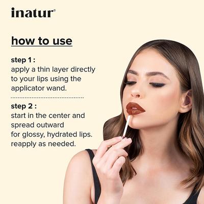 Inatur Lip Gloss - Wild Brown (L10) 2ml - Diabetes Care (Ayush)