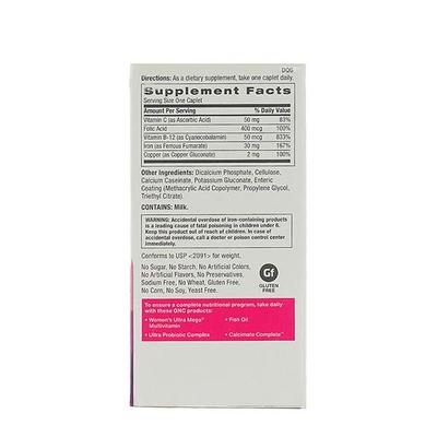 GNC Women's Iron Complete Caplets 60's - Wearables Computer Glasses