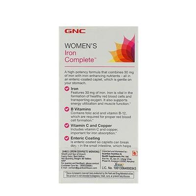 GNC Women's Iron Complete Caplets 60's - Wearables Computer Glasses