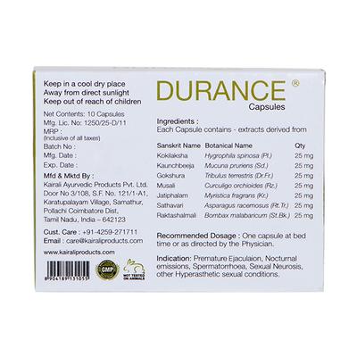 Kairali Durance Capsules 10's - Beard Wash