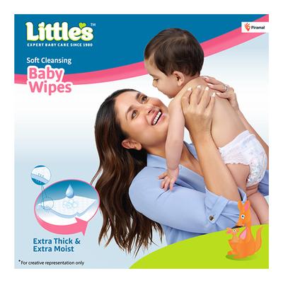 Littles Soft Cleansing Baby Wipes 30's - Baby Powder