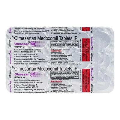 Olmesar 40mg Tablet 15'S - Hypertension-Ang