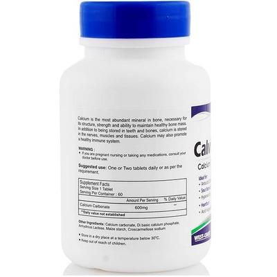 HealthVit Calvitan-600 Calcium Carbonate 600 mg Tablet 60's - Wearables Computer Glasses