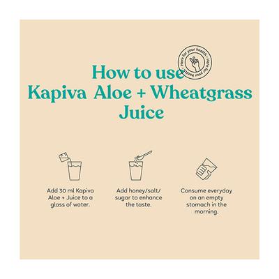 Kapiva Aloe + Wheatgrass Juice 1 ltr - Wound/Burns