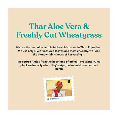 Kapiva Aloe + Wheatgrass Juice 1 ltr - Wound/Burns