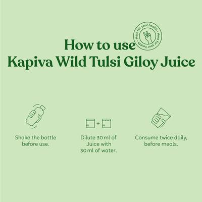 Kapiva Wild Tulsi Giloy Juice 1 ltr - Mouth Refreshners