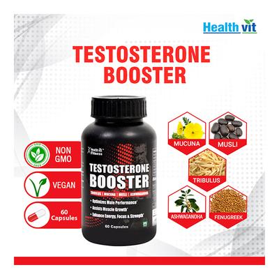 HealthVit Fitness Testosterone Booster Capsule 60's - Beard Wash