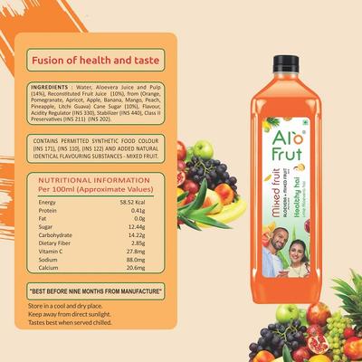 Axiom Alofrut Mixed Fruit Aloevera Juice 1 ltr - Wound/Burns