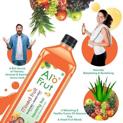 Axiom Alofrut Mixed Fruit Aloevera Juice 1 ltr - Wound/Burns