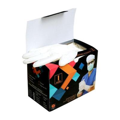 1Mile Latex Examination Gloves (M) 100's - Respiratory Care Devices