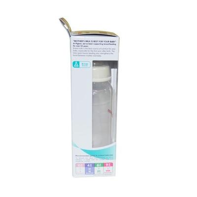 Pigeon Flexible PP Feeding Bottle with Round Base Nipple (M) - White 240 ml - Nutritional Supplements