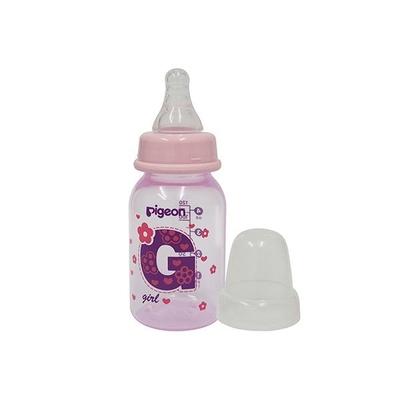 Pigeon Peristaltic Clear Nursing Bottle Rpp for Girl - Pink 120 ml - Nutritional Supplements