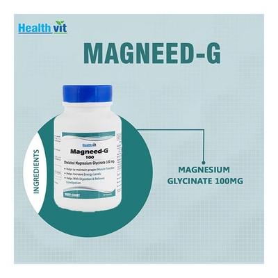 HealthVit Magnesium Glycinate 100 mg Capsule 60's - Wearables Computer Glasses