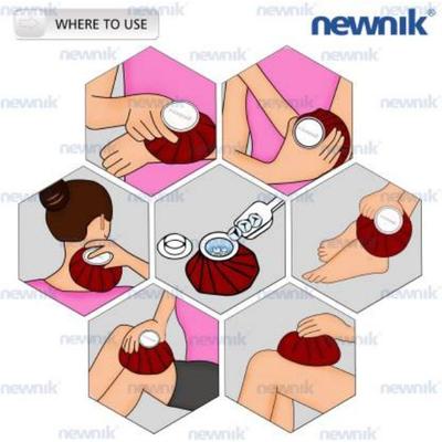 Newnik Cool Pack/Ice Bag (IC900) - Maroon - Rollers & Curlers