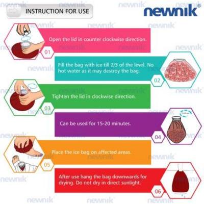 Newnik Cool Pack/Ice Bag (IC900) - Maroon - Rollers & Curlers