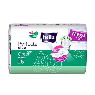 Bella Perfecta Ultra Silky Drai Maxi Green Sanitary Pads (XL) 26's - Men Deodorants/Roll-Ons