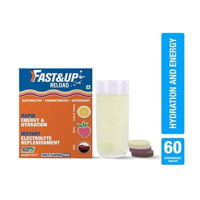 Fast&Up Reload Effervescent Tablet - Multi-flavour (Pack of 3 x 20's) - Wearables Computer Glasses