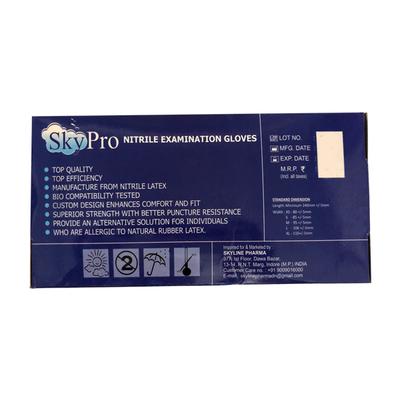 Skypro Nitrile Examination Gloves (M) 100's - Respiratory Care Devices