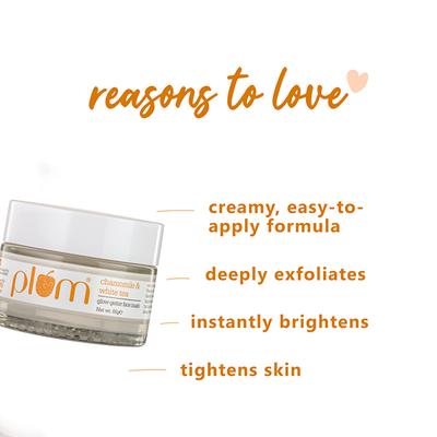 Plum Chamomile and White Tea Glow-Getter Face Mask 60gm - Hair Treatment