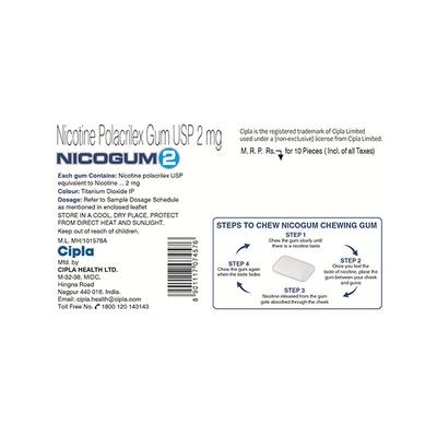 Nicogum 2 Mini Lozenge - Mint Plus Flavour 10's - Maternity Pads