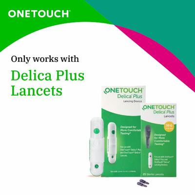 OneTouch Delica Plus Lancing Device + 25's Free Lancets - Multi-Stylers
