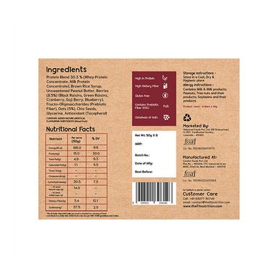 F'iT Complete Nutrition Bar - Berry Blast (Pack of 6 x 50 gm) - Skm Siddha