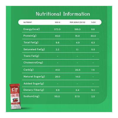 F'iT Complete Nutrition Bar - Berry Blast (Pack of 6 x 50 gm) - Skm Siddha