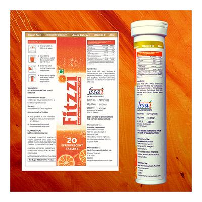 Fitzzi Amla Extract Vitamin-C & Zinc Effervescent Tablet 20's - Pakeeza Unani