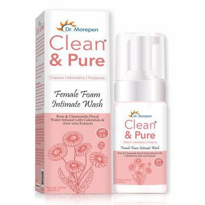 Dr. Morepen Clean & Pure Female Foam Intimate Wash 120 ml - Intimate Hygiene