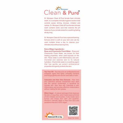Dr. Morepen Clean & Pure Female Foam Intimate Wash 120 ml - Intimate Hygiene