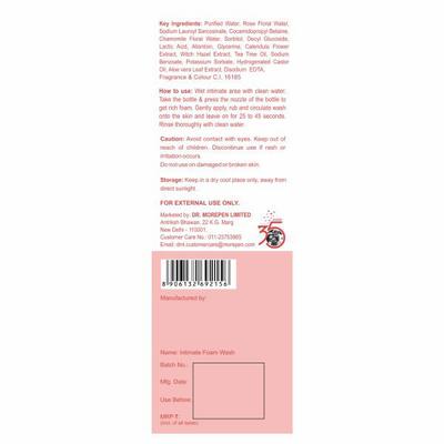 Dr. Morepen Clean & Pure Female Foam Intimate Wash 120 ml - Intimate Hygiene