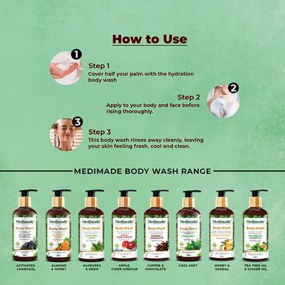 Medimade Tea Tree Oil And Ginger Oil Body Wash 300 ml - Plain/Flavoured Condoms
