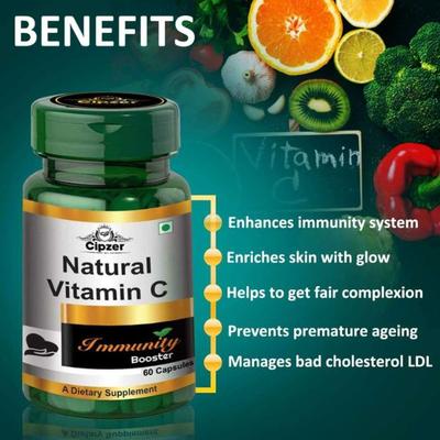 Cipzer Natural Vitamin C Capsule 60's - Pakeeza Unani