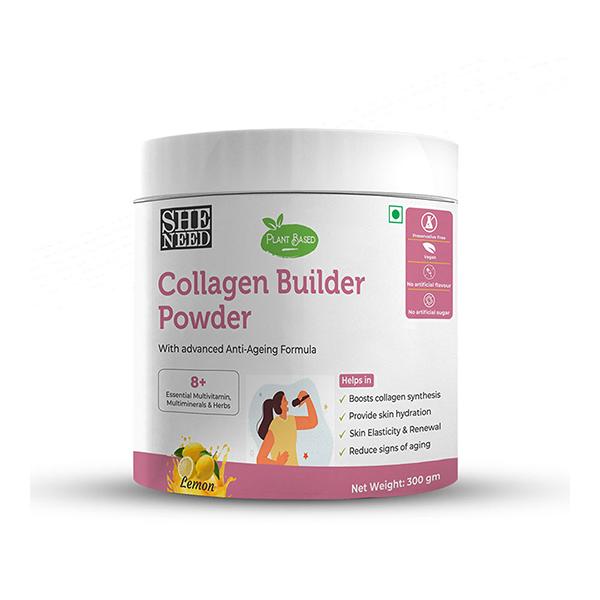 Netmeds | She Need Plant Based Collagen Builder Powder - Lemon Flavour 300 gm