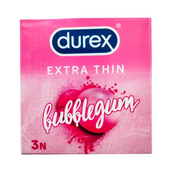 Netmeds | Durex Extra Thin Condoms - Bubblegum 3's