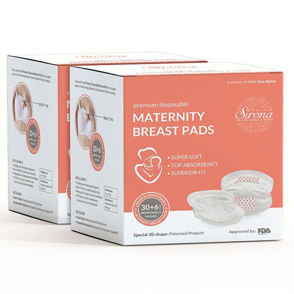 Netmeds | Sirona Premium Disposable Maternity Breast Pads (Pack of 2 x 36's)